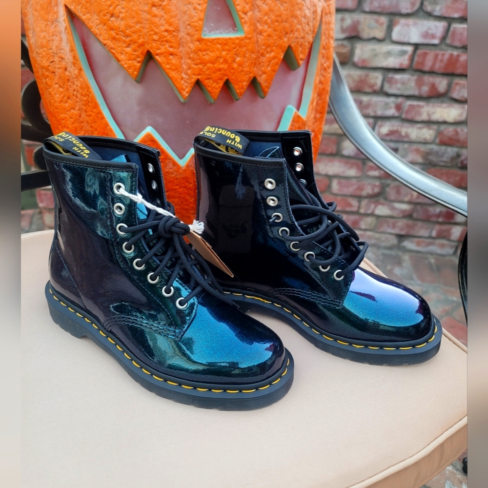 Rara Teal Sparkle Metallic Doc Martens.  Hard to find. New with tags and box.